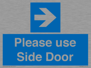 Please use Side Door (arrow Right) 